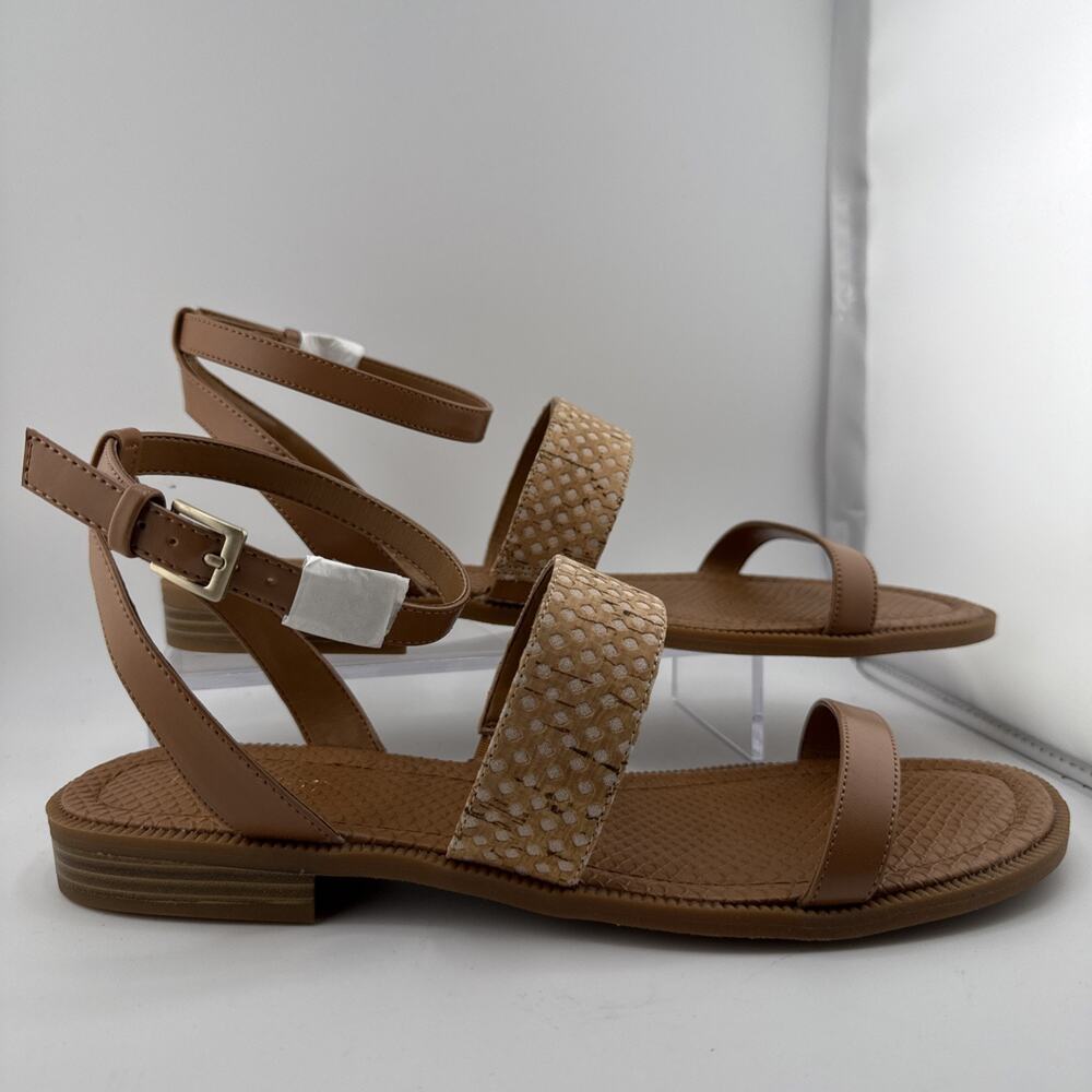 Nine West Xenosa Womens Beige Brown Sandals Size 10 NWB - Picture 2 of 11